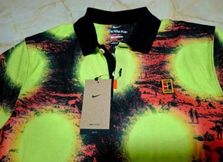 Nike Dri-FIT Printed Slim Polo - Volt/Black S