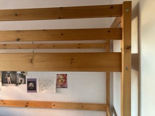Estructura cama alta madera litera