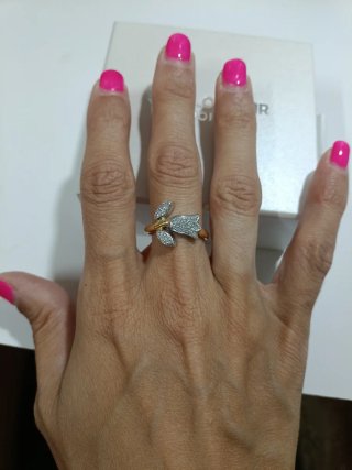 Anillo Tous Tulipán Bicolor Ajustable