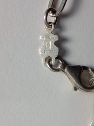 Collar Tous Plata 925 Osito Negro Ónix
