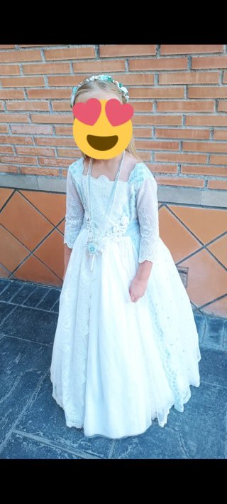 Vestido de comunión encaje y tul