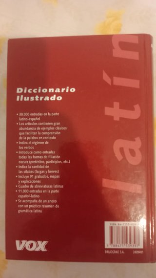 Diccionario ilustrado Vox Latino-Español. Tapa dur