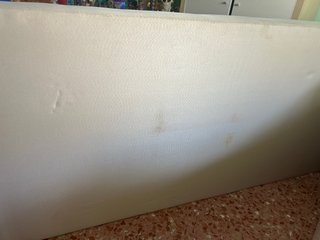 Base tapizada 90cm beige y marrón