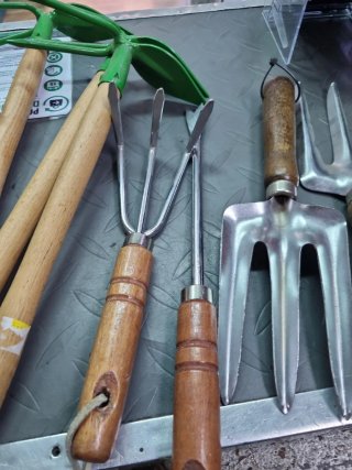 Set Mini Herramientas Jardinería Madera