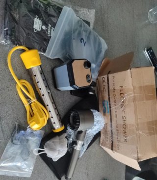 Ducha portátil eléctrica camping