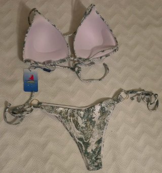 Bikini Water&Melon verde y dorado Talla XL/42