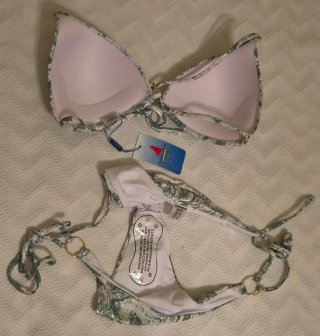 Bikini Water&Melon verde y dorado Talla XL/42
