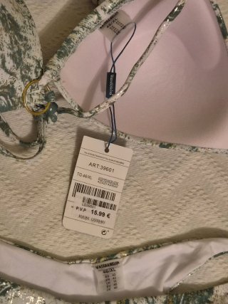 Bikini Water&Melon verde y dorado Talla XL/42