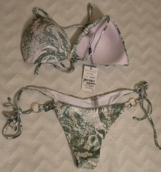 Bikini Water&Melon verde y dorado Talla XL/42