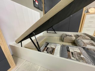 Canapé abatible tela y madera