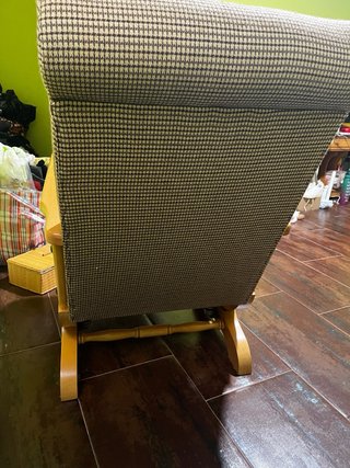 Hamaca balancín de tela y madera como nuevo