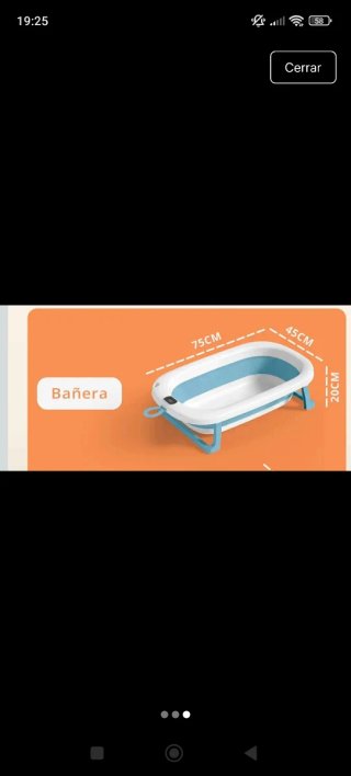 Bañera bebé plegable con cojín
