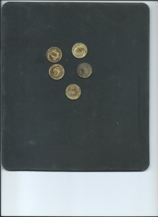 Lotto 5 monete 20 Lire Quercia