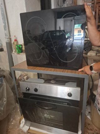 Placa vitrocerámica y horno Cata