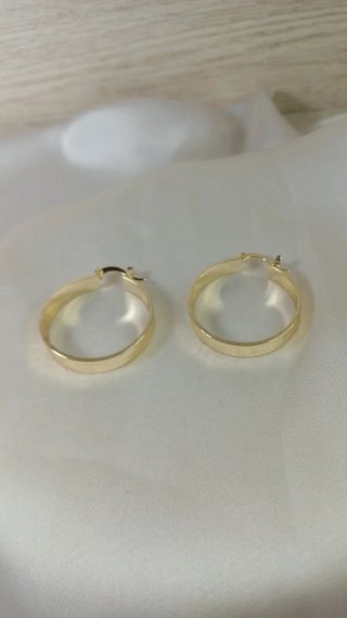 Pendientes Aro Chapado Oro 18k Diseño Griego