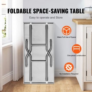Tavolo da Preparazione Commerciale Pieghevole, Tavolo da Lavoro Commerciale 48 x 30 Pollici con Scaffalatura Inferiore, Tavolo Pieghevole in Acciaio Inox Resistente, per Cucina Domestica, Ristorante...