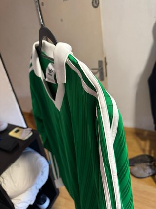 Camiseta Adidas Piqué Rayado Manga Larga Talla L