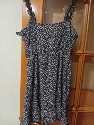 Vestido H&M floral negro XS