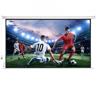 Pantalla de Proyector Motorizada, Pantalla de Proyector Eléctrica de 100 pulgadas 16:9 4K 1080 HD, Pantalla de Proyección Automática con Control Remoto, Pantalla de Película Montada en la Pared pa...