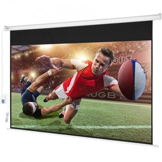 Pantalla de Proyector Motorizada, Pantalla de Proyector Eléctrica de 100 pulgadas 16:9 4K 1080 HD, Pantalla de Proyección Automática con Control Remoto, Pantalla de Película Montada en la Pared pa...