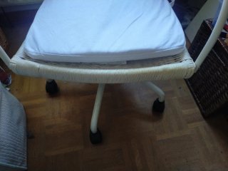 Silla de escritorio Ikea Gregor blanca mimbre