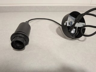 Portalámparas colgante E27 negro metálico