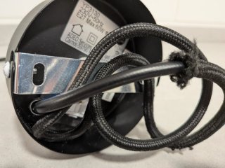 Portalámparas colgante E27 negro metálico
