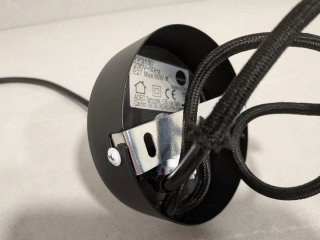 Portalámparas colgante E27 negro metálico