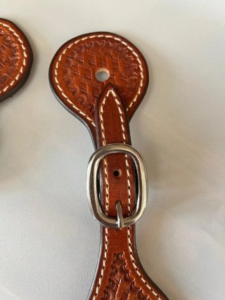 Correas de Espuelas de Cuero Bordada