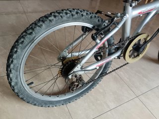 Bicicleta plegable con funda impermeable