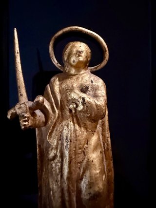 Santa Bárbara Bronce Dorado S. XVIII