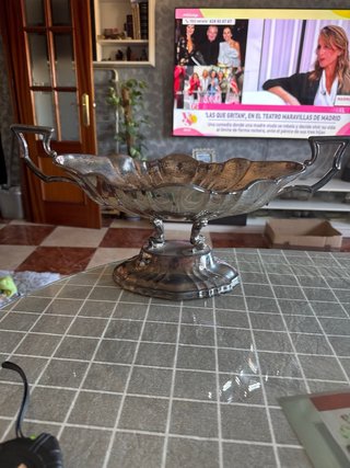 Fuente de mesa alpaca antigua