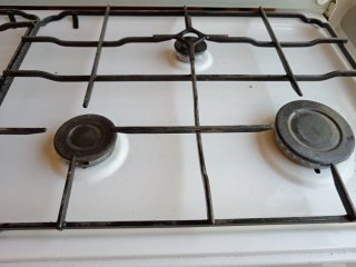 Cocina de gas blanca