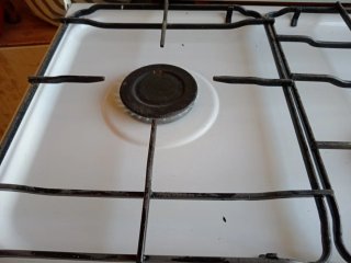 Cocina de gas blanca