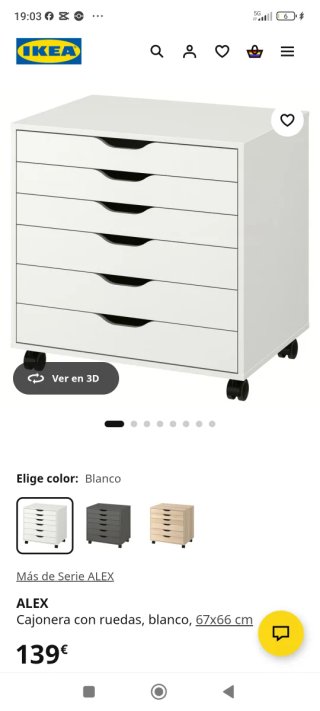 Cajonera Ikea con ruedas