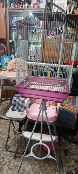 Jaula para aves con pie