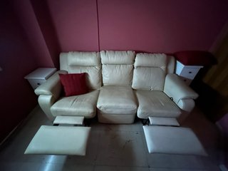 Divano in pelle a 3 posti ribaltabile