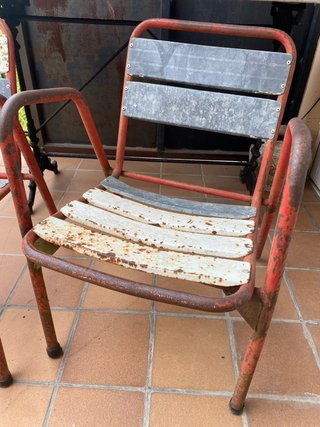 Pareja de sillas de terraza vintage