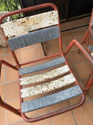 Pareja de sillas de terraza vintage