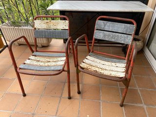 Pareja de sillas de terraza vintage