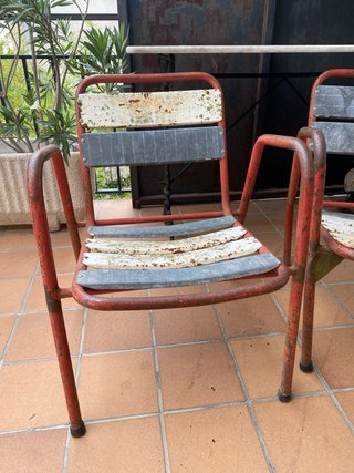 Pareja de sillas de terraza vintage