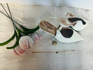 Tacones blancos de fiesta