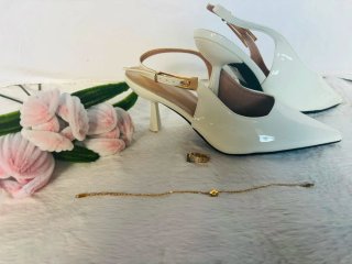 Tacones blancos de fiesta