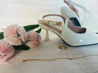 Tacones blancos de fiesta