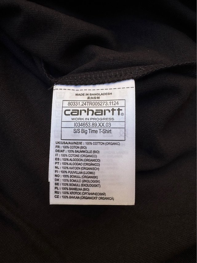 Camiseta Carhartt Preta Tamanho M