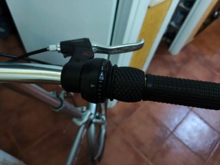 Bicicleta plegable plateada