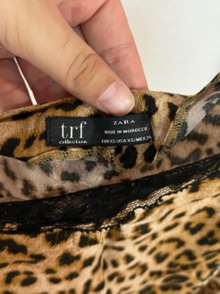 Top lencero Zara leopardo XS