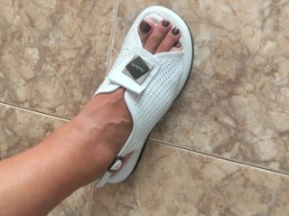 Sandalias de piel blanca Evromoda T.41 (Turquía)