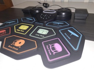 Batería Electrónica Portátil con Baquetas