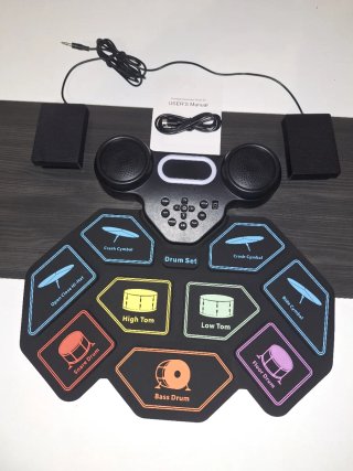 Batería Electrónica Portátil con Baquetas